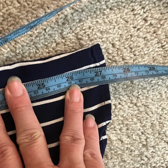 Derek Heart Navy and White Striped Jumpsuit - Picture 9 of 9